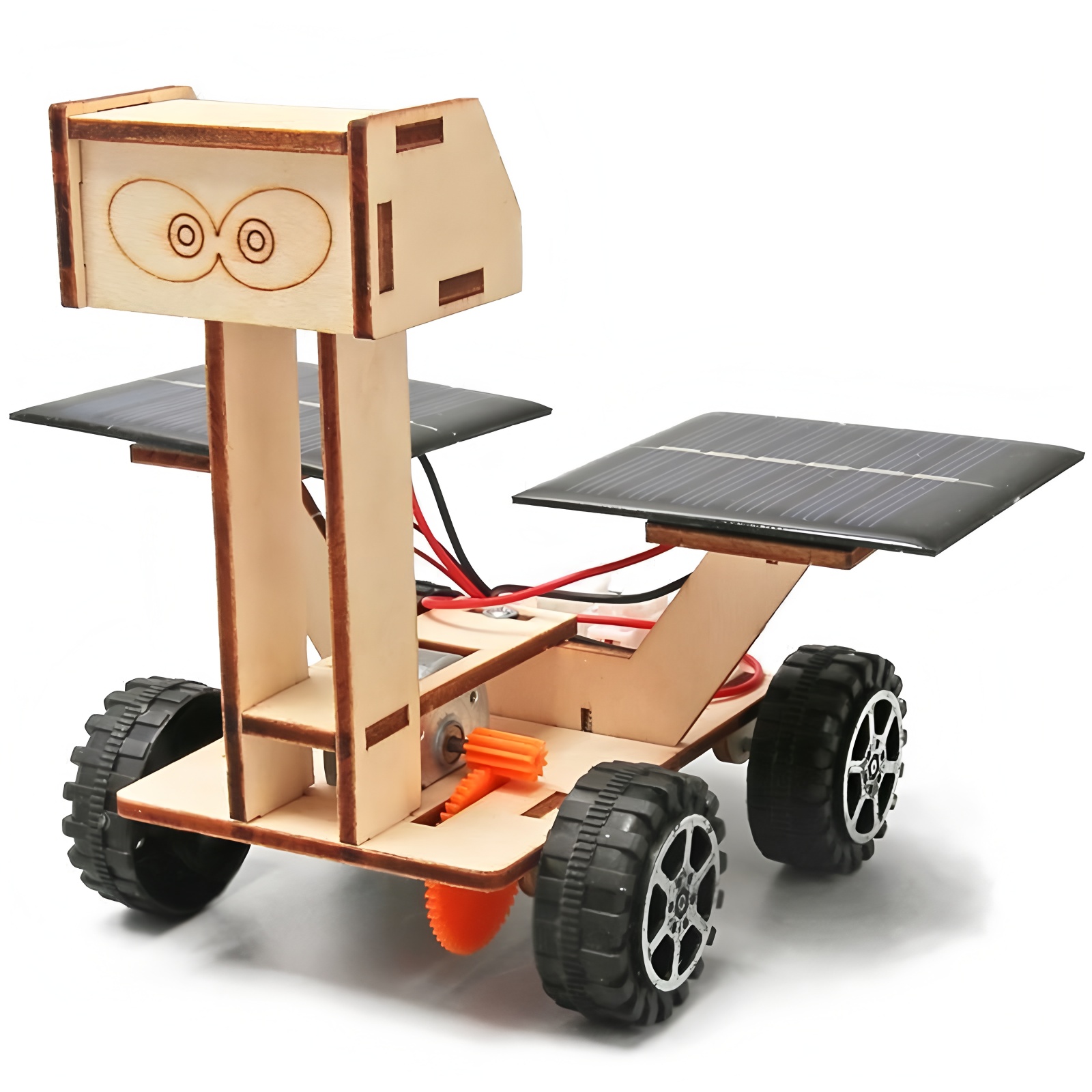 Stem Robotics Kit - พลังงานแสงอาทิตย์รถสํารวจทางจันทรคติเด็ก DIY มือประกอบ DIY 3D ปริศนาไม้วิทยาศาสตร์และการศึกษาของเล่น