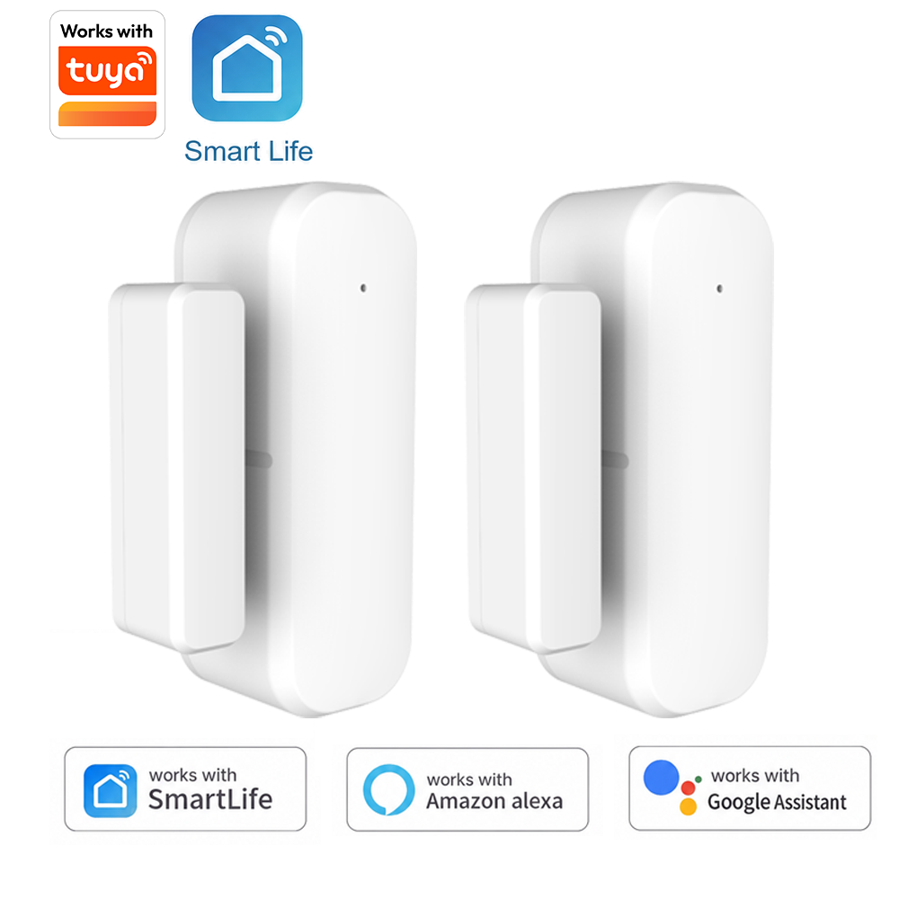 Smart Home Automation Kit - เซ็นเซอร์ประตูและหน้าต่างอัจฉริยะทูย่า ไวไฟพร้อมสวิตช์แม่เหล็ก รองรับอเล็กซาและกูเกิลโฮม ระบบรักษาความปลอดภัยอัตโนมัติภายในบ้าน