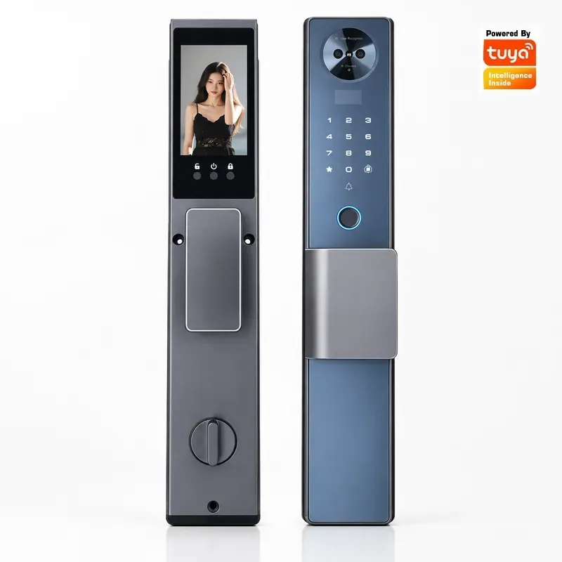 Smart Door Lock Wifi - สมาร์ทล็อค ระบบจดจำใบหน้า ล็อคอัตโนมัติสำหรับใช้ในบ้าน ระบบสแกนลายนิ้วมือและเส้นเลือดฝ่ามือ พร้อมระบบเฝ้าระวังด้วยภาพวิดีโอ รองรับหลายภาษา