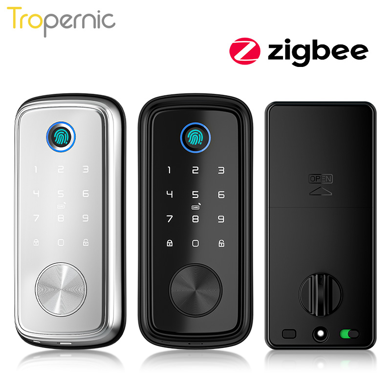 Smart Door Lock Wifi - Tuya กลอนประตูแบบปลดล็อคด้วยรหัสล็อคลายนิ้วมือของ ZigBee แอพพลิเคชั่นอัจฉริยะปลดล็อคดิจิตอลอัจฉริยะ