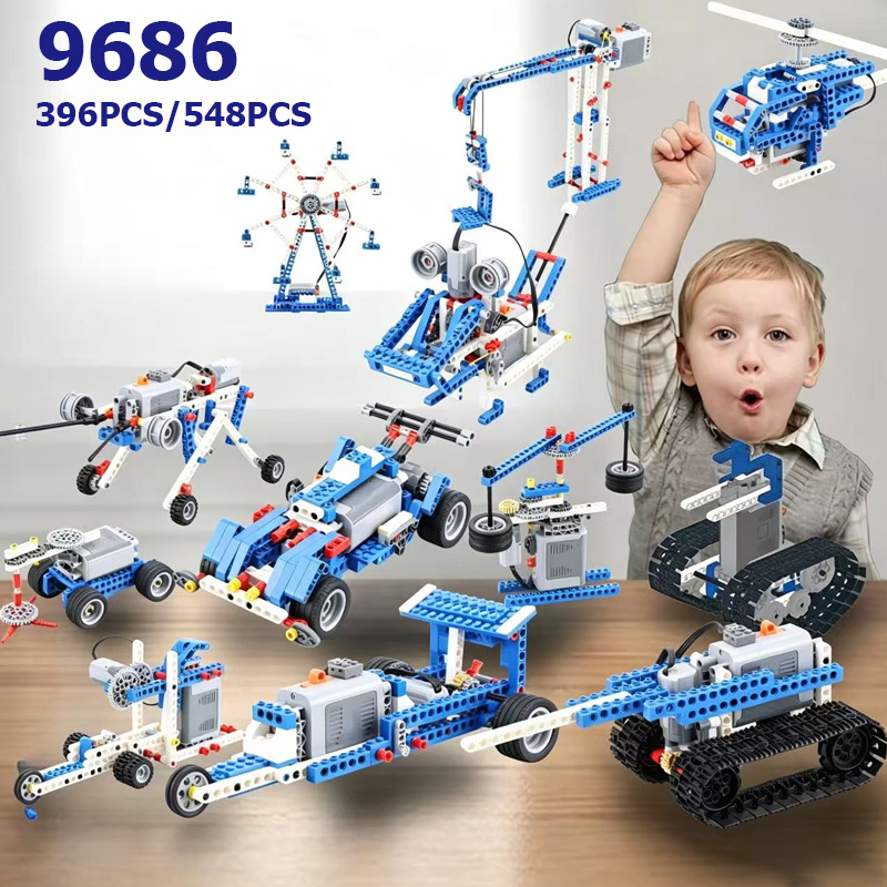 Stem Robotics Kit - ชุดการศึกษา STEM 9686 ชุดตัวต่อเทคนิคแบบเรียบง่ายและมีมอเตอร์ สำหรับนักเรียนในโรงเรียน เสริมสร้างทักษะการเรียนรู้ด้านพลังงานและฟังก์ชัน