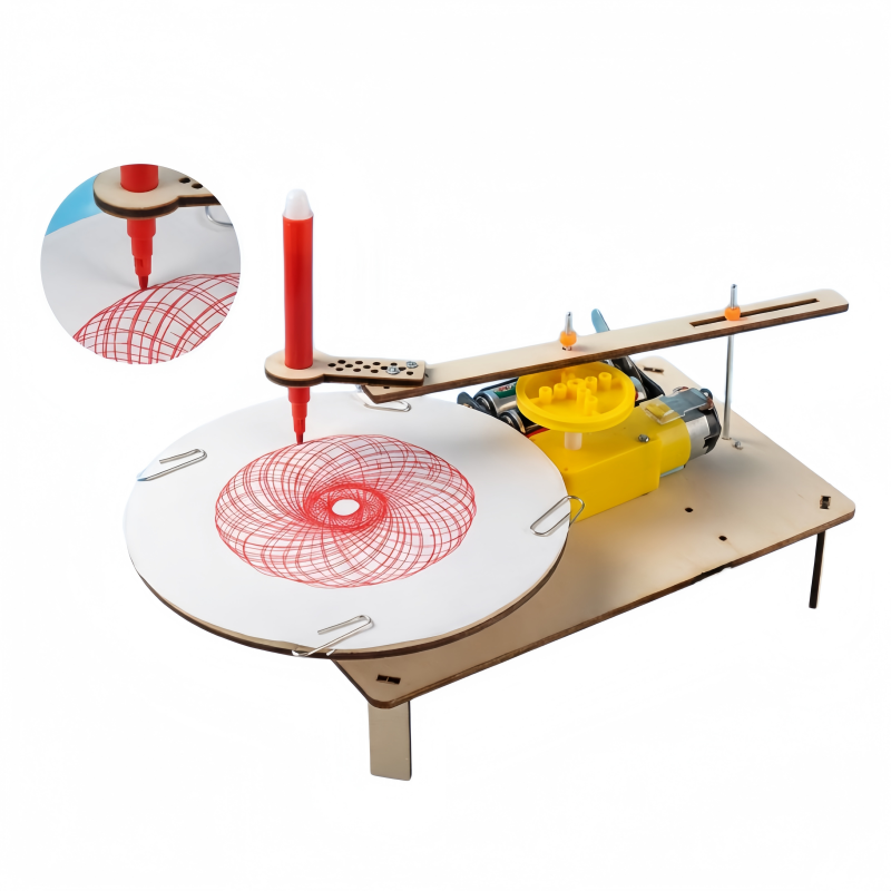 Stem Robotics Kit - หุ่นยนต์วาดภาพอัตโนมัติ DIY ชุดอุปกรณ์วิทยาศาสตร์ STEM เครื่องพล็อตเตอร์ไฟฟ้า อุปกรณ์การเรียนการสอนเพื่อการฝึกอบรมและการทดลองในห้องเรียน