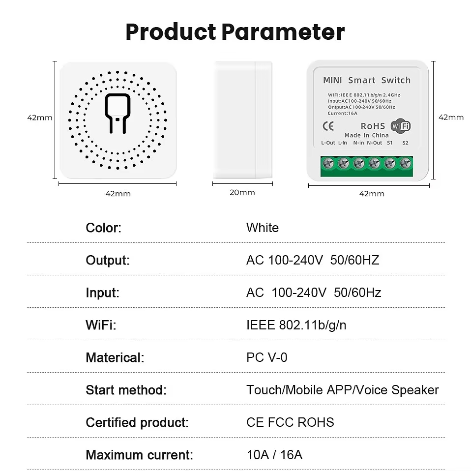 Tuya มินิ16A สวิตช์ WIFI สมาร์ - Smart Home Automation Kit บทวิจารณ์และราคา