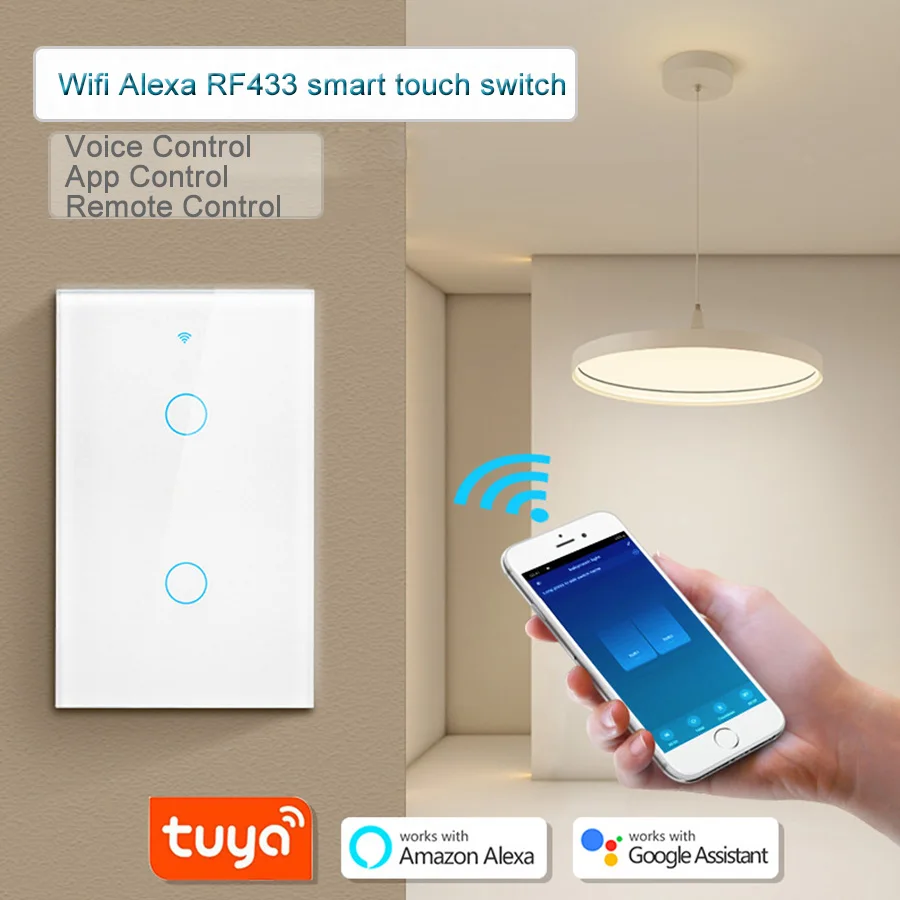 สวิตช์อัจฉริยะ Tuya WiFi ทำงาน - Smart Light Switch Wifi บทวิจารณ์และราคา
