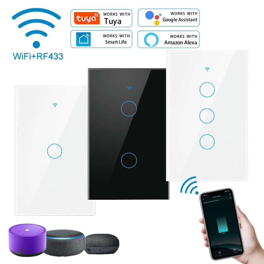 สวิตช์อัจฉริยะ Tuya WiFi ทำงาน - Smart Light Switch Wifi บทวิจารณ์และราคา