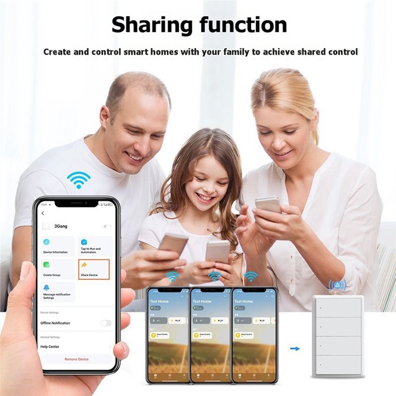 สวิตช์ไฟอัจฉริยะ WCS-Tuya รองร - Smart Light Switch Wifi บทวิจารณ์และราคา
