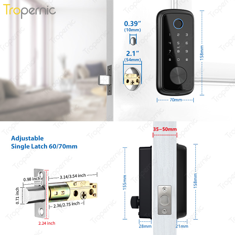Tuya กลอนประตูแบบปลดล็อคด้วยรห - Smart Door Lock Wifi บทวิจารณ์และราคา