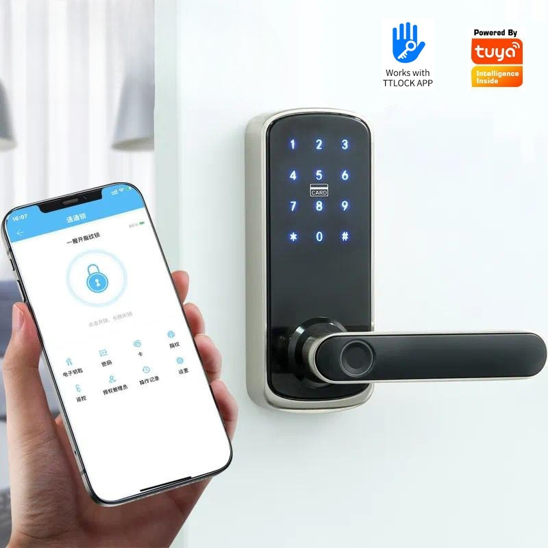 ล็อคประตูไม้ภายในบ้าน ระบบลายน - Smart Door Lock Wifi บทวิจารณ์และราคา